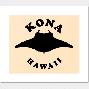 Kona, Hawaii | Swimming With Manta Ray Posters and Art